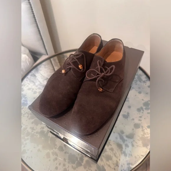 Gucci Bamboo Accent Suede Brogues Men's Size: 7.5 Pre-loved